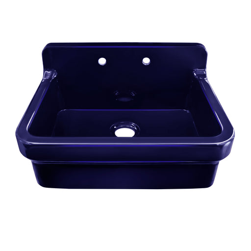 Whitehaus OFCH2230-BLUE Old Fashioned Country 30-3/8" Fireclay Above Mount Utility Sink - Sapphire Blue
