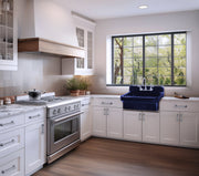 Whitehaus OFCH2230-BLUE Old Fashioned Country 30-3/8" Fireclay Above Mount Utility Sink - Sapphire Blue
