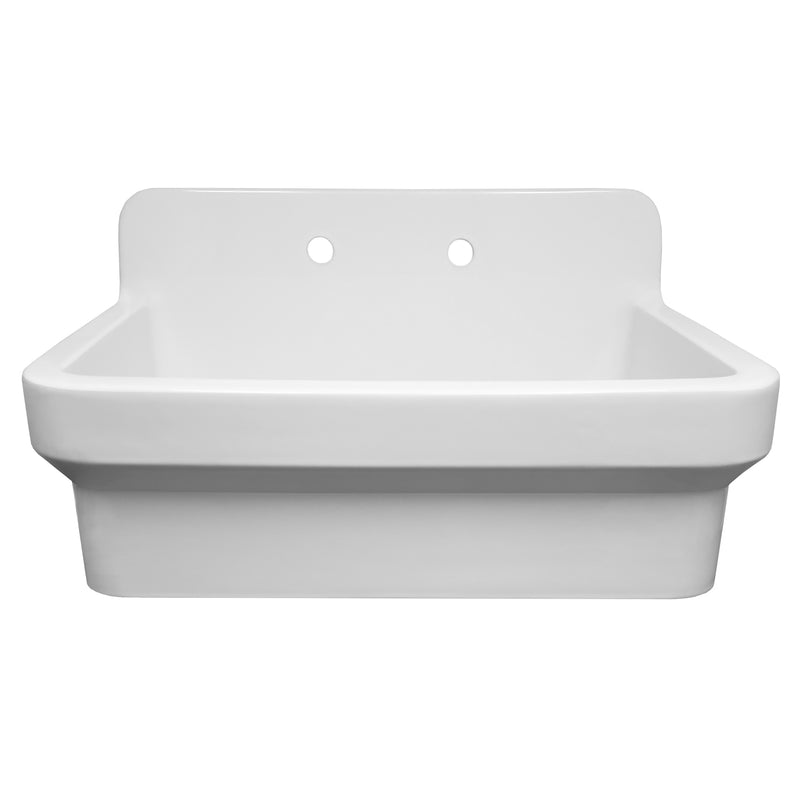 Whitehaus OFCH2230-WHITE Old Fashioned Country 30-3/8" Fireclay Above Mount Utility Sink - White