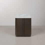 OX30CW00CO - Oxford 30 In. Single Sink Pre-Assembled Mid-Century Style Bathroom Vanity With 1" Carrara White Marble Countertop