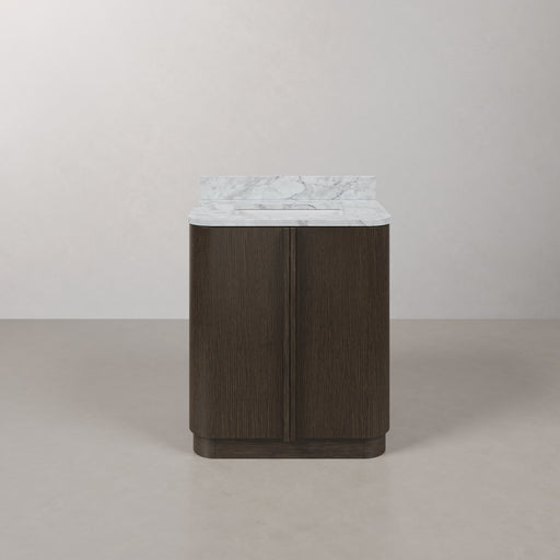 OX30CW00CO - Oxford 30 In. Single Sink Pre-Assembled Mid-Century Style Bathroom Vanity With 1" Carrara White Marble Countertop