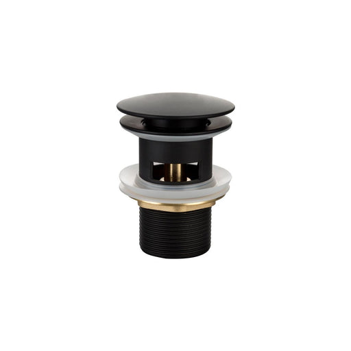 Kube Bath P101-BK Solid Brass Pop-Up Drain with Overflow, Black