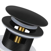 Kube Bath P101-BK Solid Brass Pop-Up Drain with Overflow, Black - view 2