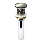 Kube Bath P101-BN Solid Brass Pop-Up Drain with Overflow, Brushed Nickel