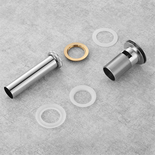 Kube Bath P101-BN Solid Brass Pop-Up Drain with Overflow, Brushed Nickel - view 2