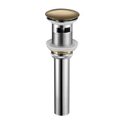 Kube Bath P101-BRZ Solid Brass Pop-Up Drain with Overflow, Bronze