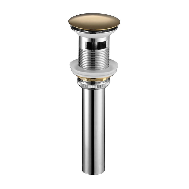 Kube Bath P101-BRZ Solid Brass Pop-Up Drain with Overflow, Bronze