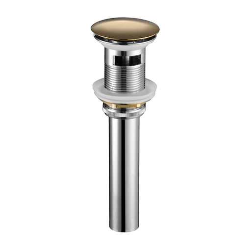 Kube Bath P101-BRZ Solid Brass Pop-Up Drain with Overflow, Bronze