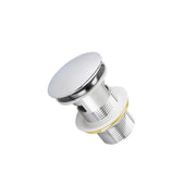 Kube Bath P101-CH Solid Brass Pop-Up Drain with Overflow, Polished Chrome