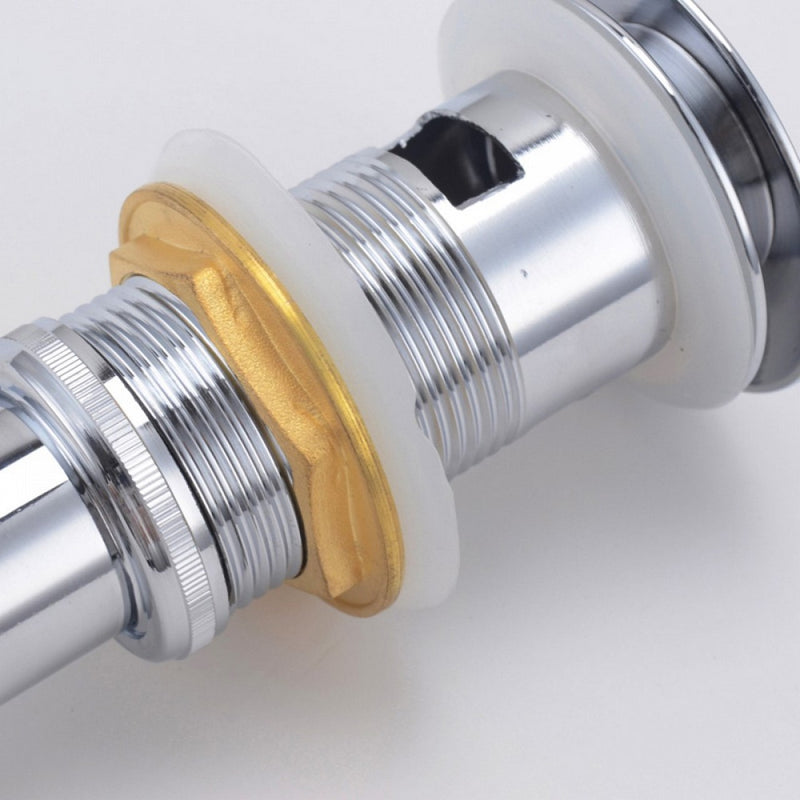 Kube Bath P101-CH Solid Brass Pop-Up Drain with Overflow, Polished Chrome - view 4