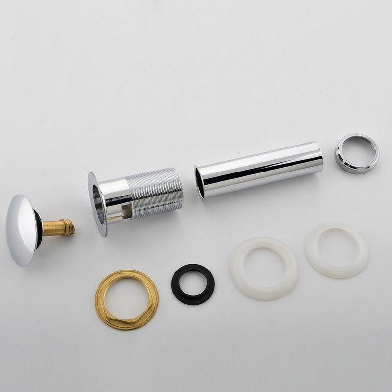 Kube Bath P101-CH Solid Brass Pop-Up Drain with Overflow, Polished Chrome - view 2