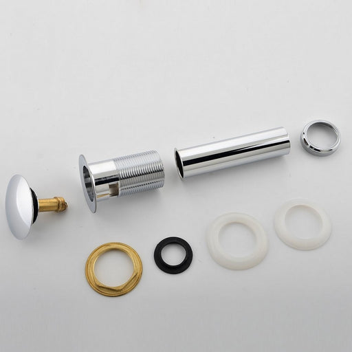 Kube Bath P101-CH Solid Brass Pop-Up Drain with Overflow, Polished Chrome - view 2