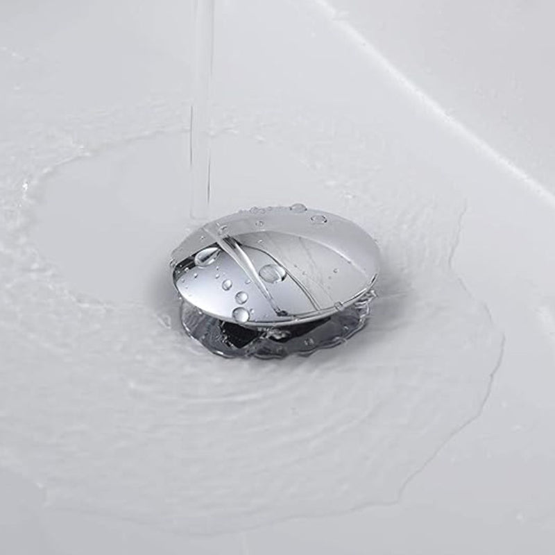 Kube Bath P101-CH Solid Brass Pop-Up Drain with Overflow, Polished Chrome - view 6