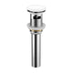 Kube Bath P101-WH Solid Brass Pop-Up Drain with Overflow, White
