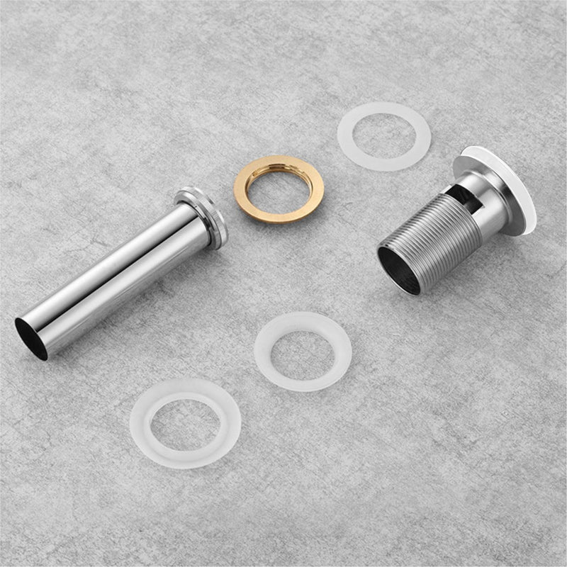 Kube Bath P101-WH Solid Brass Pop-Up Drain with Overflow, White - view 3