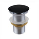 Kube Bath P101NO-BK Solid Brass Pop-Up Drain without Overflow, Black