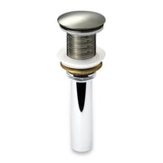 Kube Bath P101NO-BN Solid Brass Pop-Up Drain without Overflow, Brushed Nickel