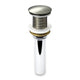 Kube Bath P101NO-BN Solid Brass Pop-Up Drain without Overflow, Brushed Nickel
