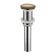 Kube Bath P101NO-BRZ Solid Brass Pop-Up Drain without Overflow, Bronze