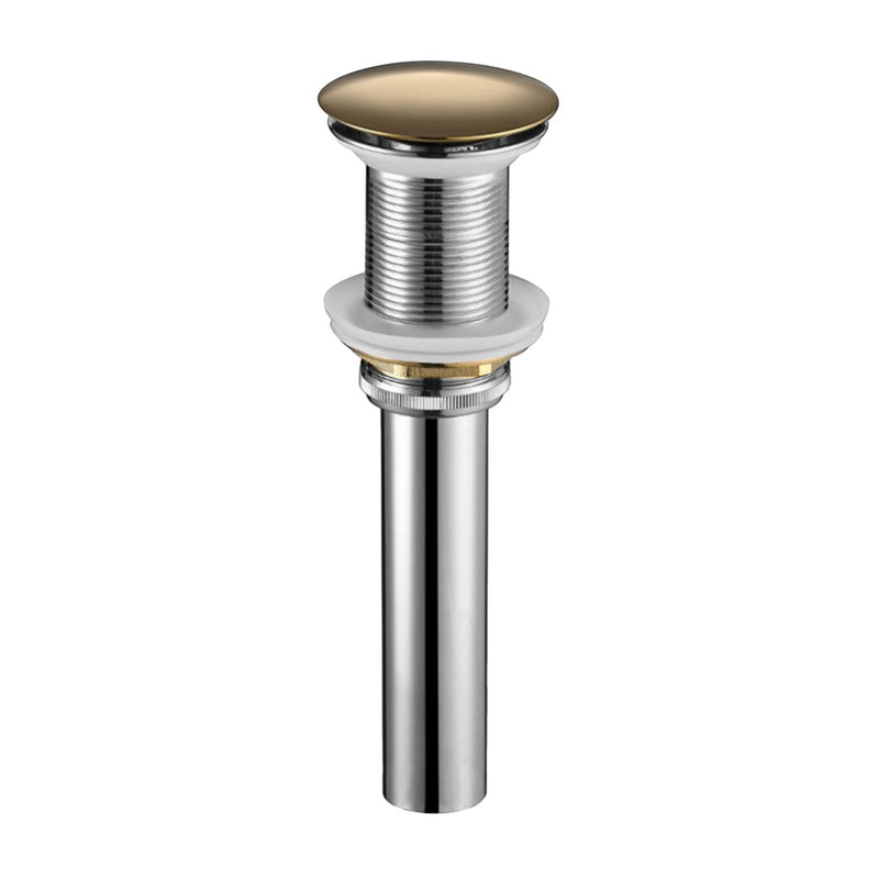 Kube Bath P101NO-BRZ Solid Brass Pop-Up Drain without Overflow, Bronze