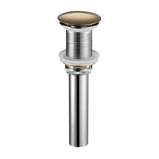 Kube Bath P101NO-BRZ Solid Brass Pop-Up Drain without Overflow, Bronze