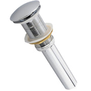 Kube Bath P101NO-CH Solid Brass Pop-Up Drain without Overflow, Polished Chrome