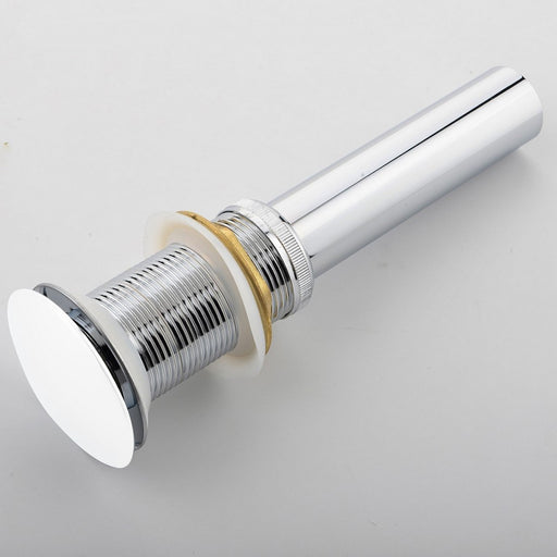 Kube Bath P101NO-WH Solid Brass Pop-Up Drain without Overflow, White - view 2