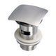 Kube Bath P102-BN Solid Brass Square Pop-Up Drain with Overflow, Brushed Nickel