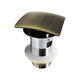 Kube Bath P102-BRZ Solid Brass Square Pop-Up Drain with Overflow, Bronze