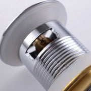 Kube Bath P102-CH Solid Brass Square Pop-Up Drain with Overflow, Polished Chrome - view 3