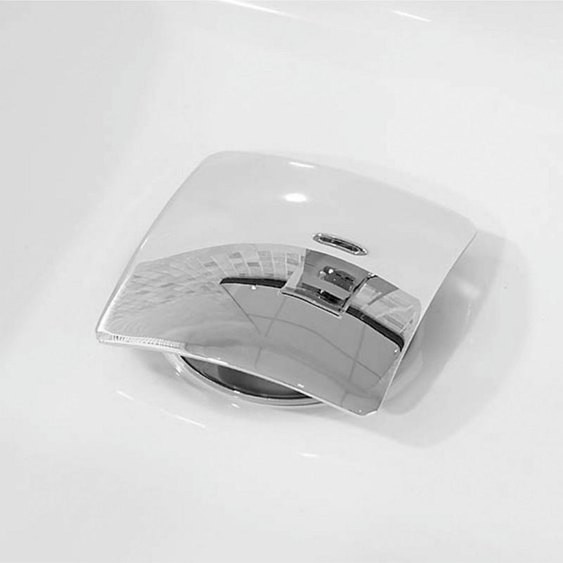 Kube Bath P102-CH Solid Brass Square Pop-Up Drain with Overflow, Polished Chrome - view 2