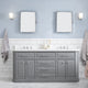Water Creation PA72QZ01 Palace 72 In. Double Sink Bathroom Vanity with Chrome Hardware