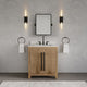 PE30EM07WO - Perris 30 In. Single Rectangle Sink Pre-Assembled Mid-Century Style Bathroom Vanity With 1" Engineered Carrara White Marble Top