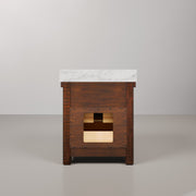 PY30CW03RS - Paisley 31 In. Single Sink Pre-Assembled Farmhouse Style Bathroom Vanity With 1" Carrara White Marble Top