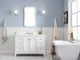 QU48QZ05PW - Queen 48 In. Single Sink Pre-Assembled Traditional Style Bathroom Vanity With 1-9/16" Carrara White Engineered Marble Top