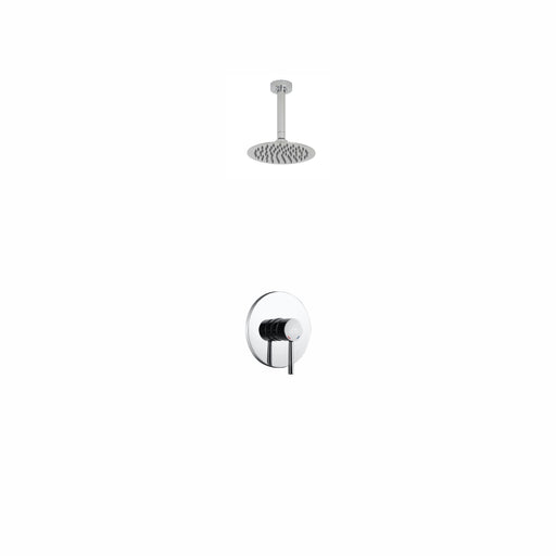 Kube Bath R-CR81V Aqua Rondo Chrome Shower Set with Ceiling Mount 8" Rain Shower Head