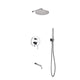 Kube Bath R-WR12TFHH3V Aqua Rondo Chrome Shower Set with 12" Rain Shower, Handheld and Tub Filler