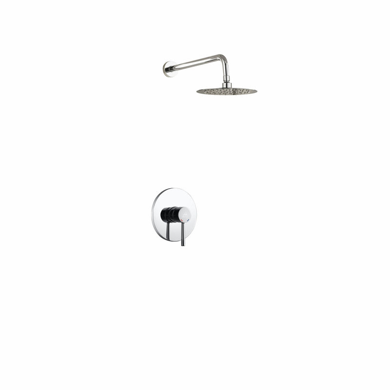 Kube Bath R-WR81V Aqua Rondo Chrome Shower Set with 8" Rain Shower