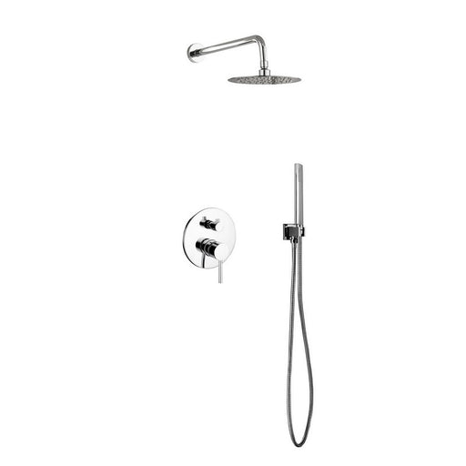 Kube Bath R-WR8HH2V Aqua Rondo Chrome Shower Set with 8" Rain Shower and Handheld