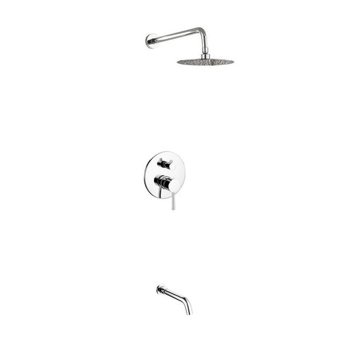 Kube Bath R-WR8TF2V Aqua Rondo Chrome Shower Set with 8" Rain Shower and Tub Filler