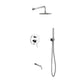 Kube Bath R-WR8TFHH3V Aqua Rondo Chrome Shower Set with 8" Rain Shower, Handheld and Tub Filler