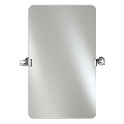 Afina RM-640-P-RA Radiance 30" W x 36" H Rectangular Frameless Polished Radius Edge Mirror with Decorative Tilt Brackets