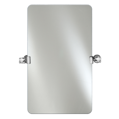 Afina RM-640-P-RA Radiance 30" W x 36" H Rectangular Frameless Polished Radius Edge Mirror with Decorative Tilt Brackets