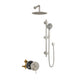PULSE ShowerSpas 3006-BN-1.8GPM Refuge 10-in Rain Showerhead Combo Shower System with Adjustable Handshower Slide Bar and Pressure Balanced Mixing Valve in Brushed Nickel, 1.8 GPM