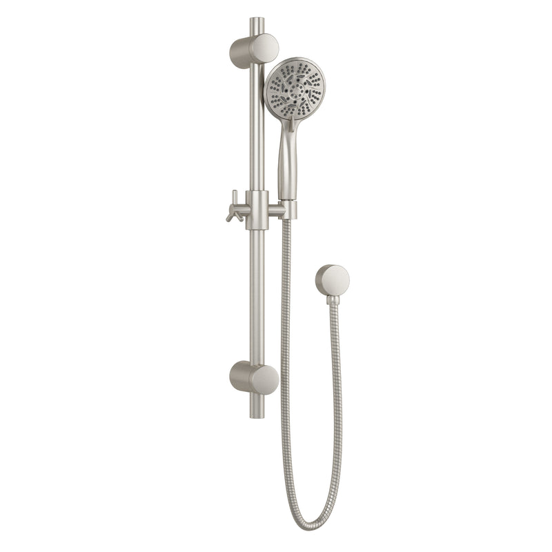 PULSE ShowerSpas 3006-BN-1.8GPM Refuge 10-in Rain Showerhead Combo Shower System with Adjustable Handshower Slide Bar and Pressure Balanced Mixing Valve in Brushed Nickel, 1.8 GPM - view 3