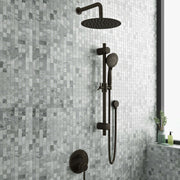 PULSE ShowerSpas 3006-ORB-1.8GPM Refuge 10-in Rain Showerhead Combo Shower System with Adjustable Handshower Slide Bar and Pressure Balanced Mixing Valve in Oil Rubbed Bronze, 1.8 GPM - view 4