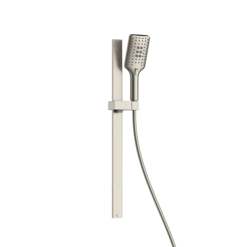 PULSE ShowerSpas 3008-BN-1.8GPM Resort 10-in Rain Showerhead Combo Shower System with Adjustable Handshower Slide Bar and Pressure Balanced Mixing Valve in Brushed Nickel, 1.8 GPM - view 3