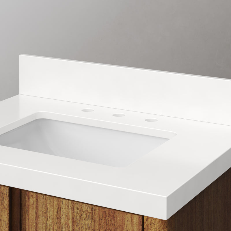 Water Creation SE30QZ - Sequoia 30 In. Single Sink Pre-Assembled Mid-Century Style Bathroom Vanity With 2" Whitebrook Engineered Marble Top