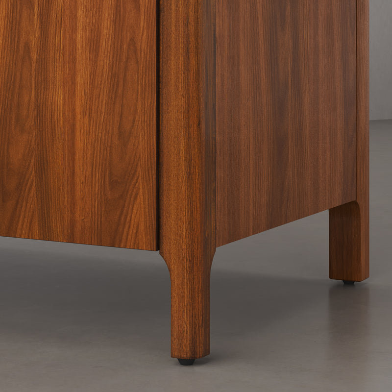Water Creation SE72QZ - Sequoia 72 In. Double Sink Pre-Assembled Mid-Century Style Bathroom Vanity With 2" Whitebrook Engineered Marble Top