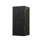 Kube Bath SLBS28-BK Bliss 12" Wall Mount Linen Side Cabinet with Two Doors in Black Wood